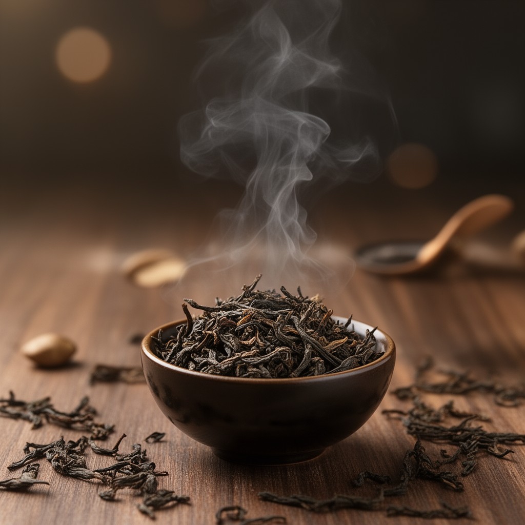 AI-generated illustration of Keemun black tea