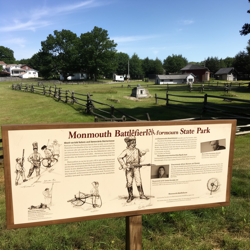 AI-generated illustration of Monmouth Battlefield State Park