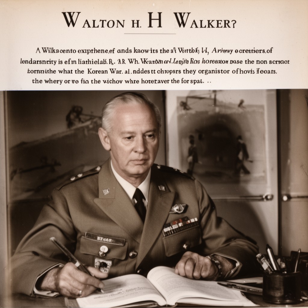 AI-generated illustration of Walton H. Walker