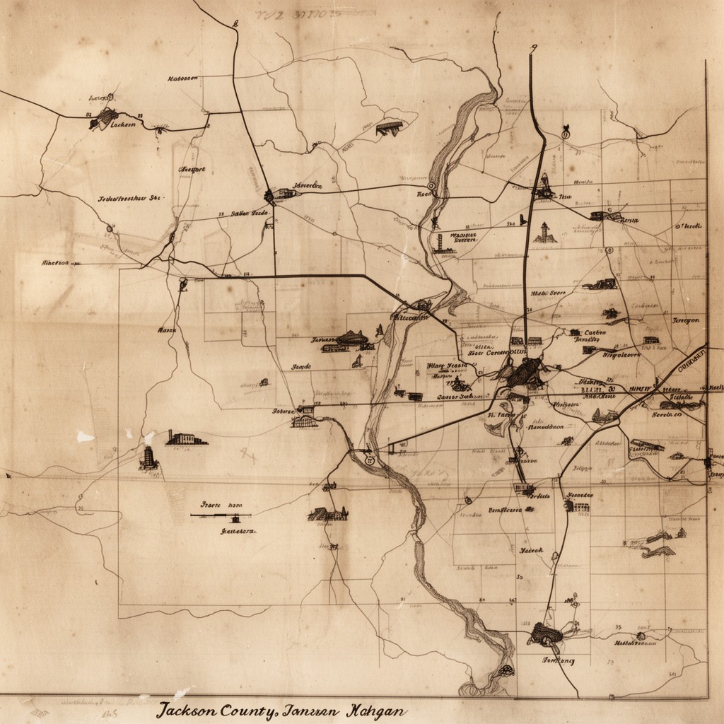 AI-generated illustration of Jackson County, Michigan