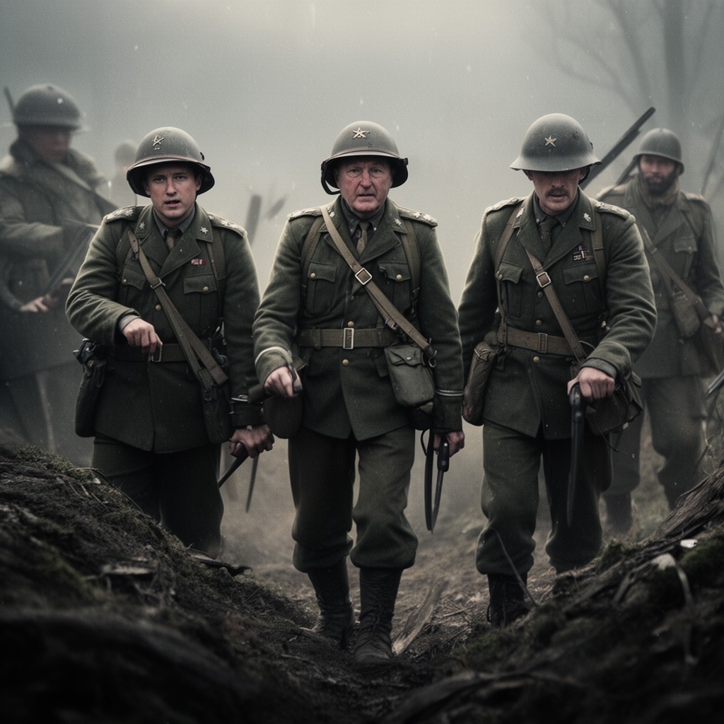 AI-generated illustration of 1917 (film)