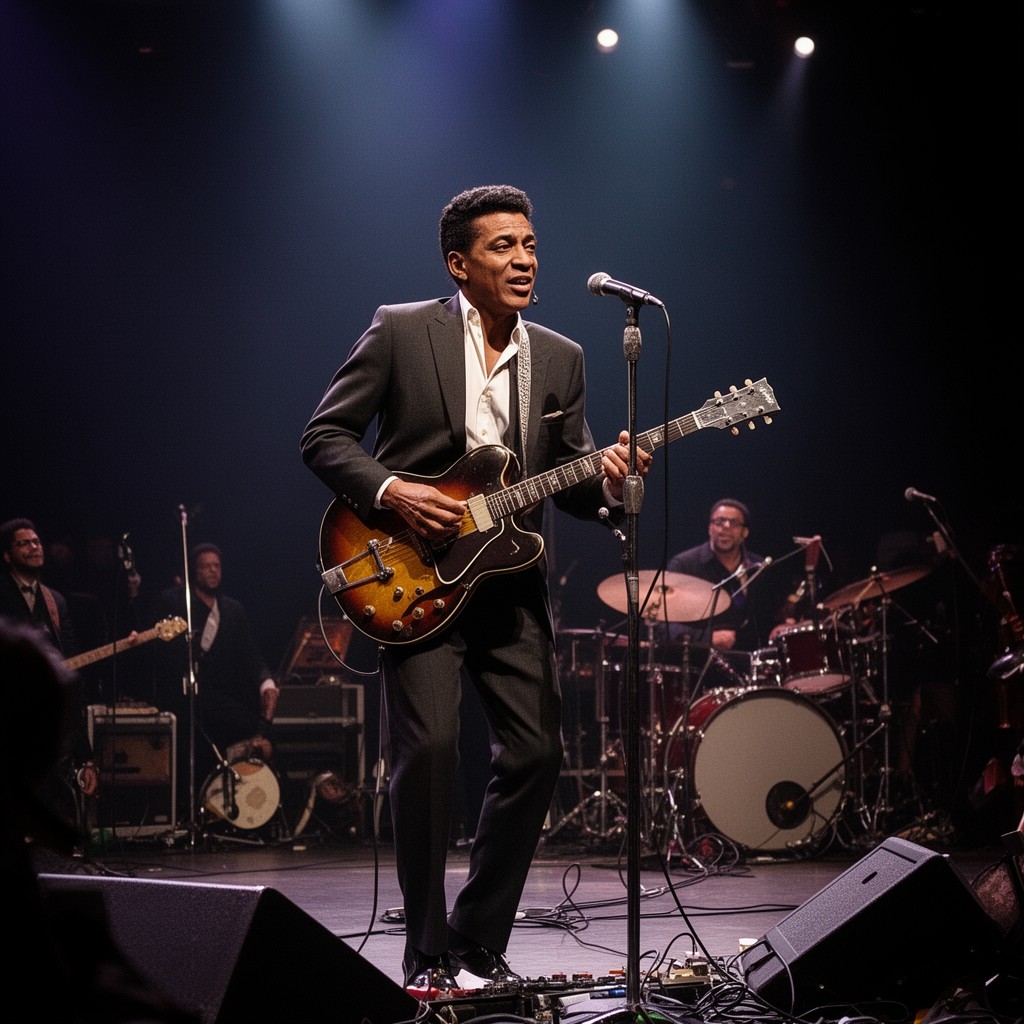 AI-generated illustration of Chuck Berry
