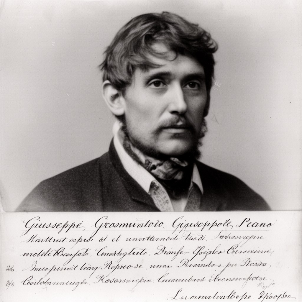 AI-generated illustration of Giuseppe Peano