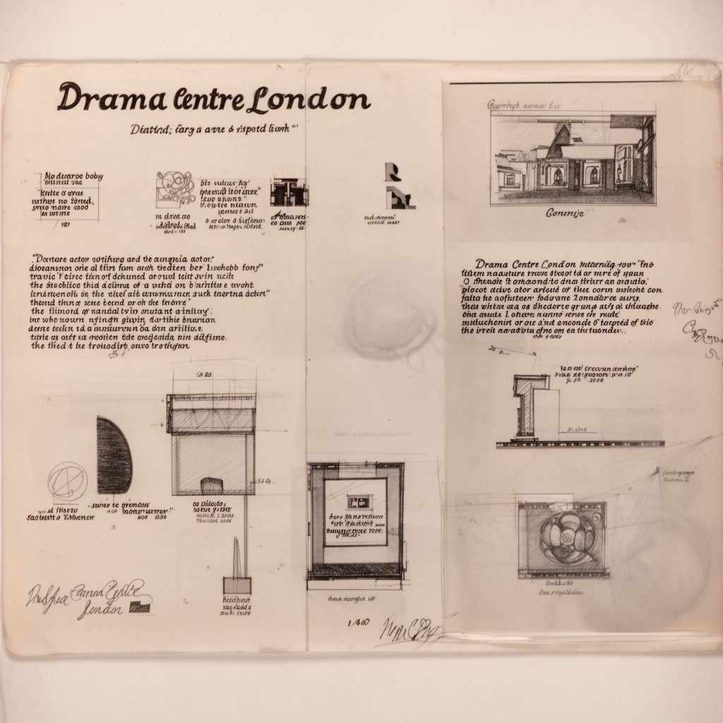 AI-generated illustration of Drama Centre London