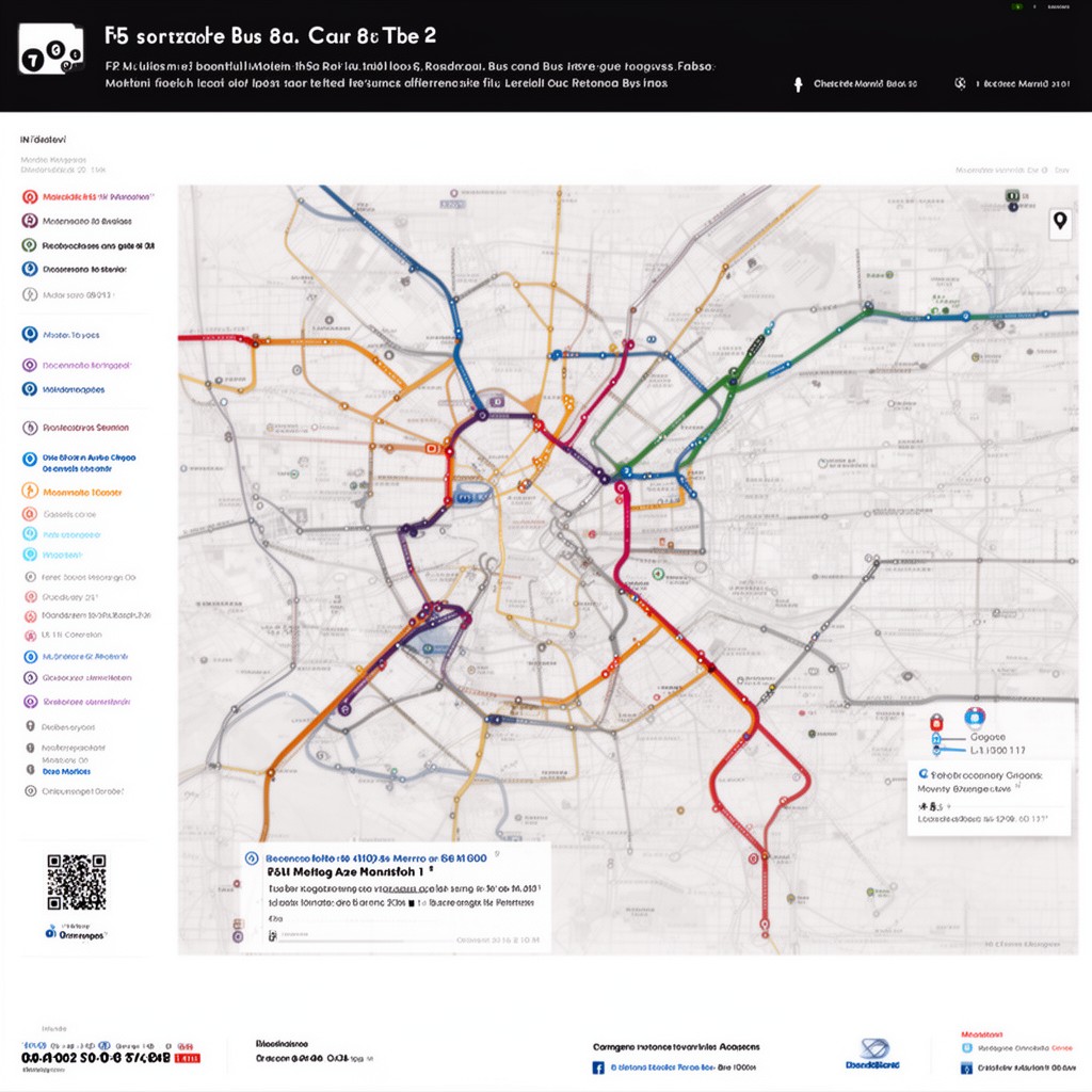 AI-generated illustration of Montreal bus network