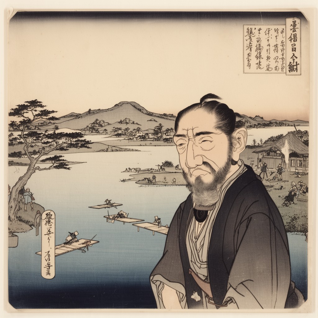 AI-generated illustration of Utagawa Hiroshige