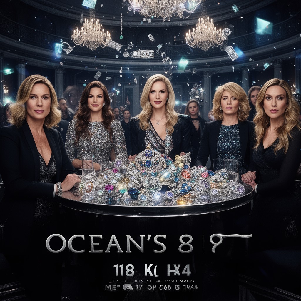 AI-generated illustration of Ocean's 8