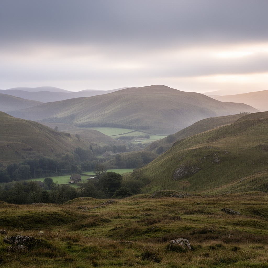 AI-generated illustration of Ettrick Hills