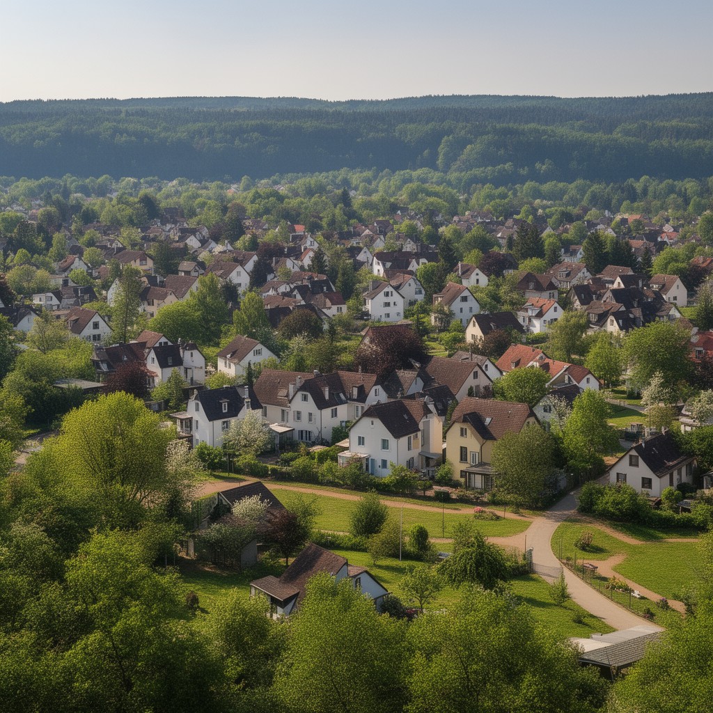 AI-generated illustration of Gartenstadt