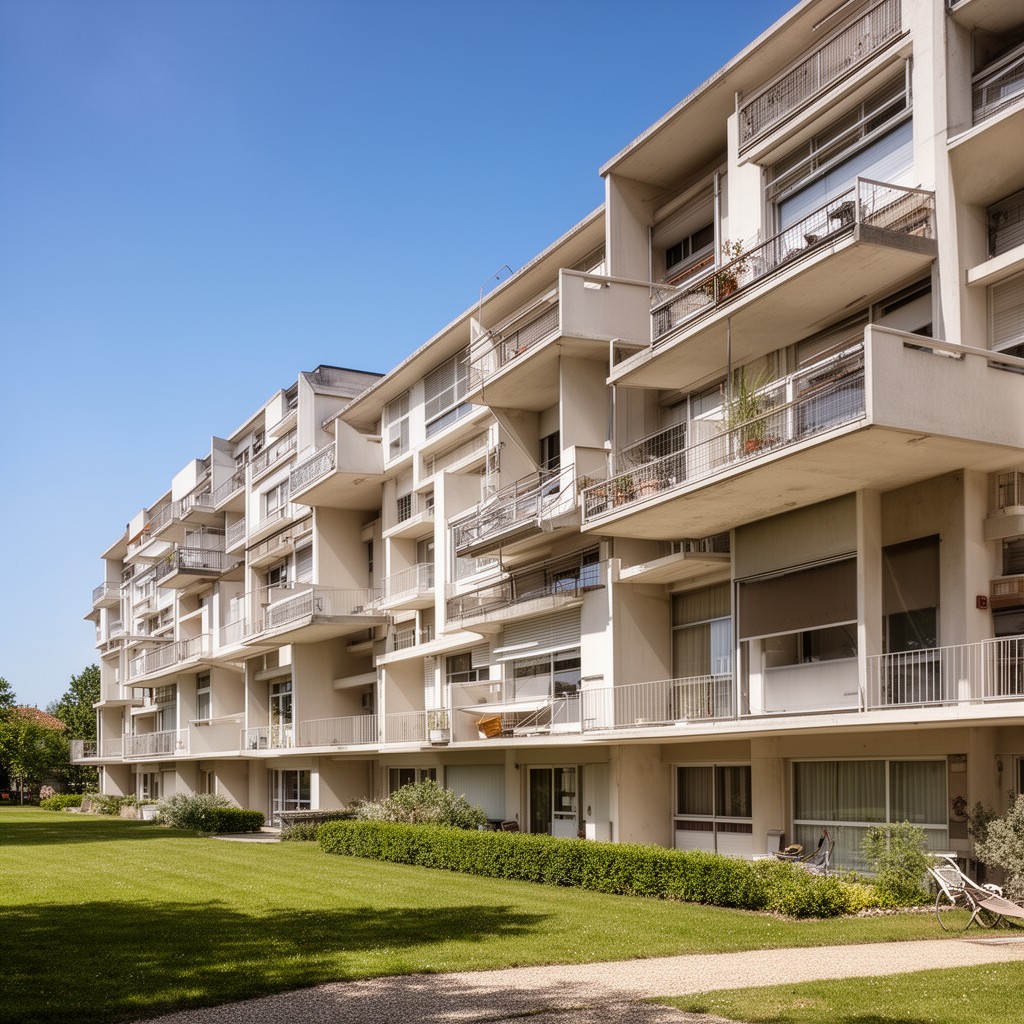 AI-generated illustration of Cité Frugès de Pessac