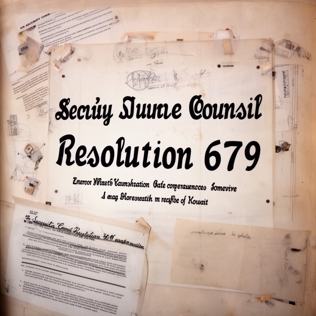 AI-generated illustration of UN Security Council Resolution 679
