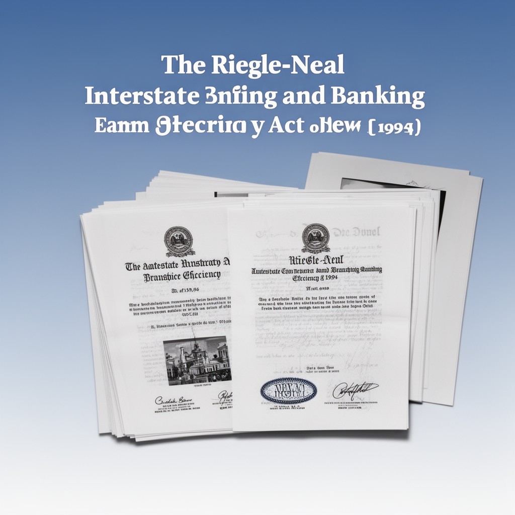 AI-generated illustration of Riegle-Neal Interstate Banking and Branching Efficiency Act of 1994