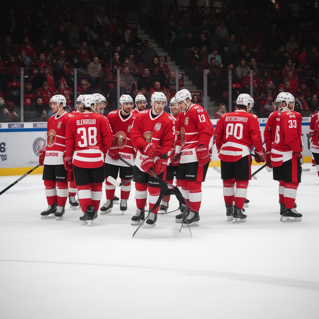 AI-generated illustration of Belarus men's national ice hockey team