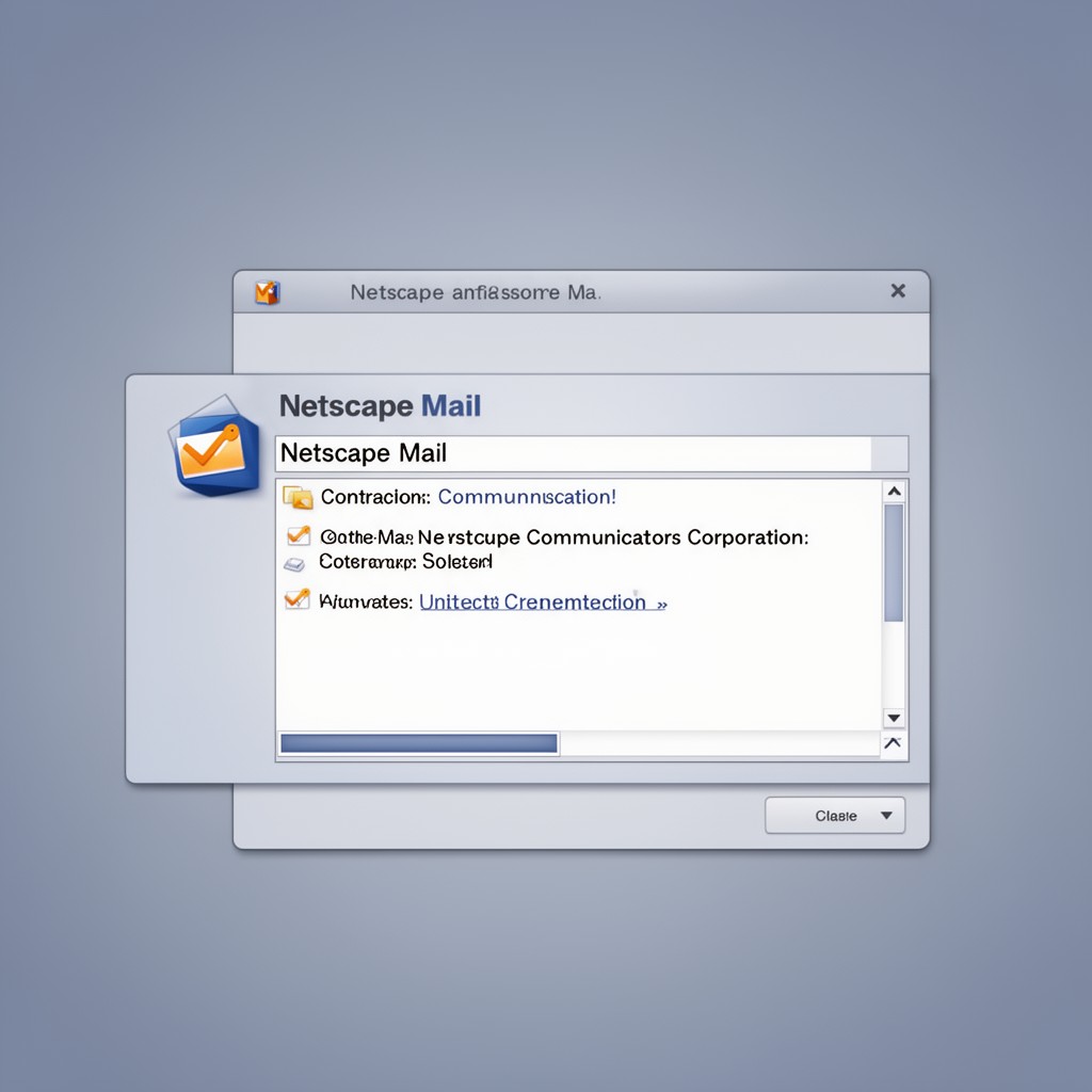 AI-generated illustration of Netscape Mail