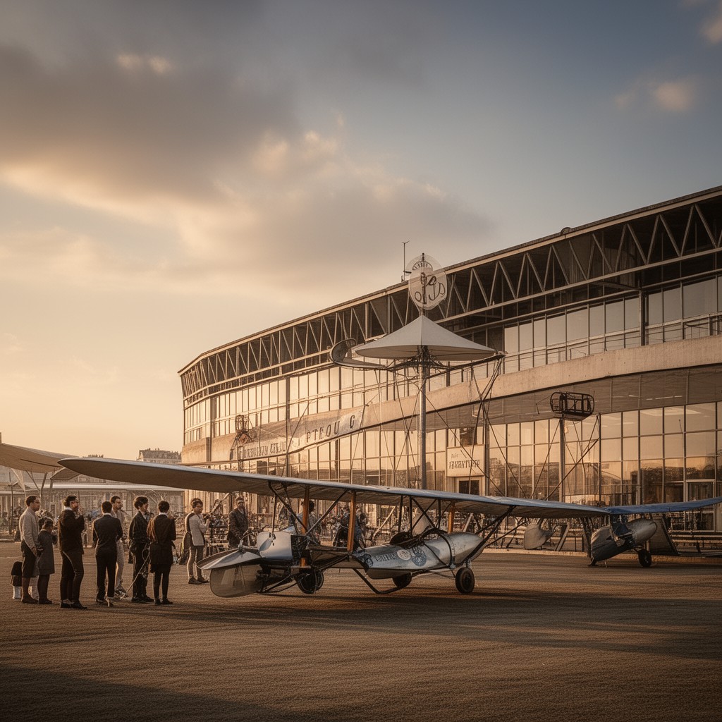AI-generated illustration of Le Bourget Field