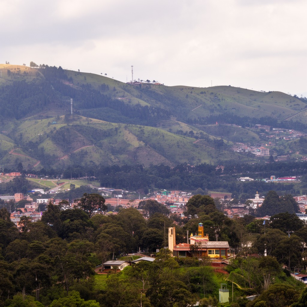 AI-generated illustration of Eastern Hills of Bogotá