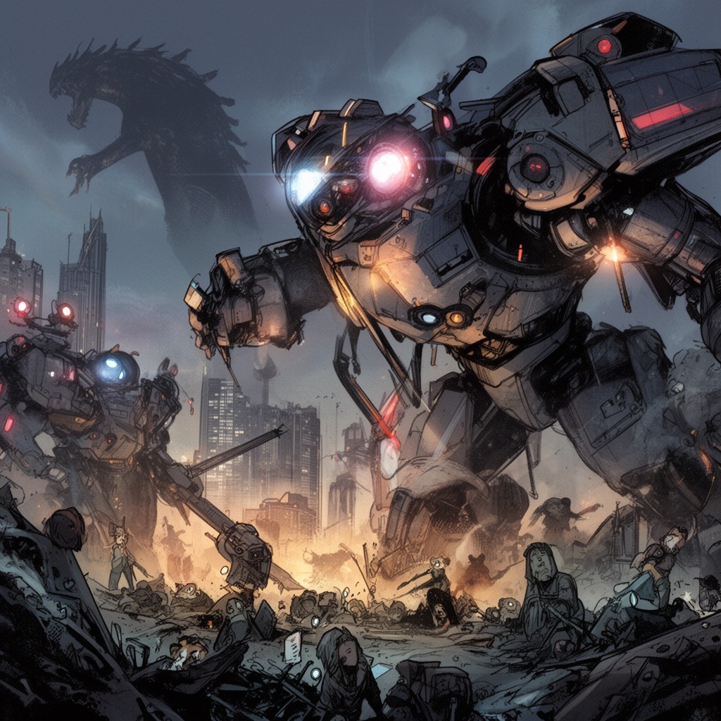 AI-generated illustration of Pacific Rim: Tales from Year Zero