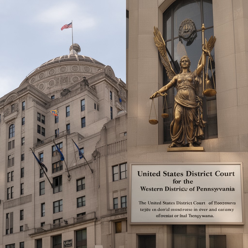 AI-generated illustration of United States District Court for the Western District of Pennsylvania