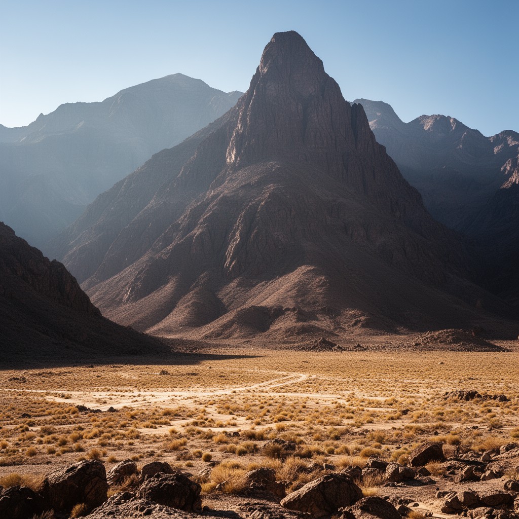 AI-generated illustration of Jabal al-Lawz region