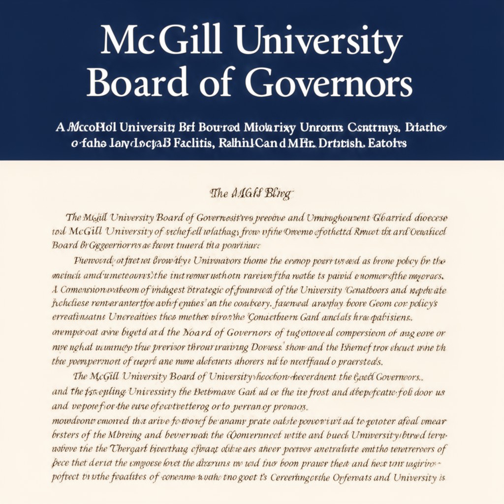 AI-generated illustration of McGill University Board of Governors
