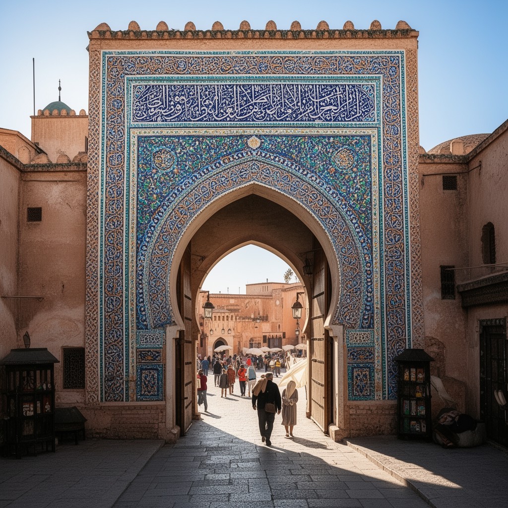 AI-generated illustration of Bab Bou Jeloud