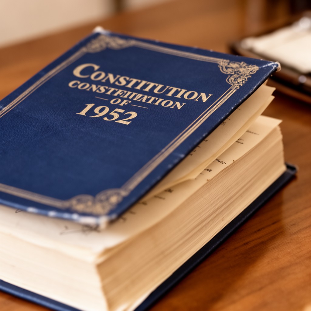 AI-generated illustration of Constitution of 1952 (Greece)