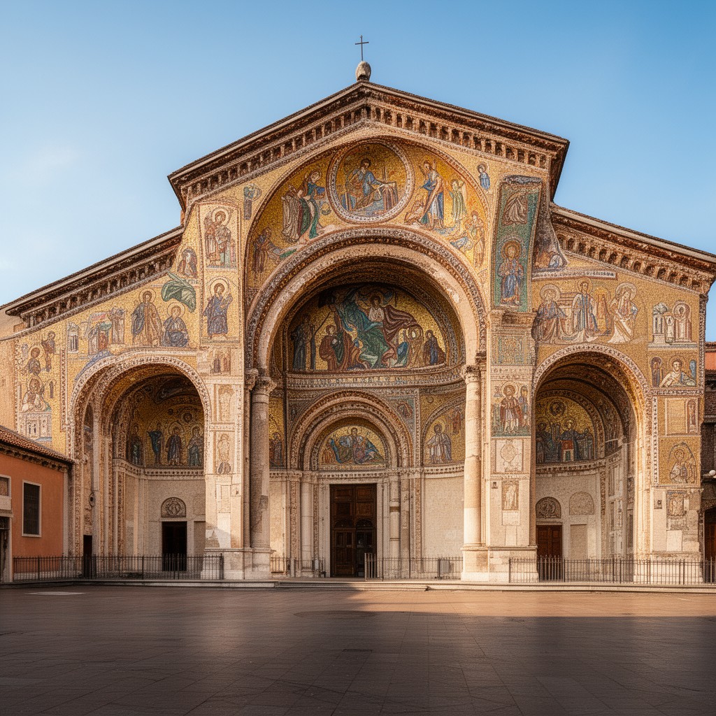 AI-generated illustration of Basilica of San Vitale
