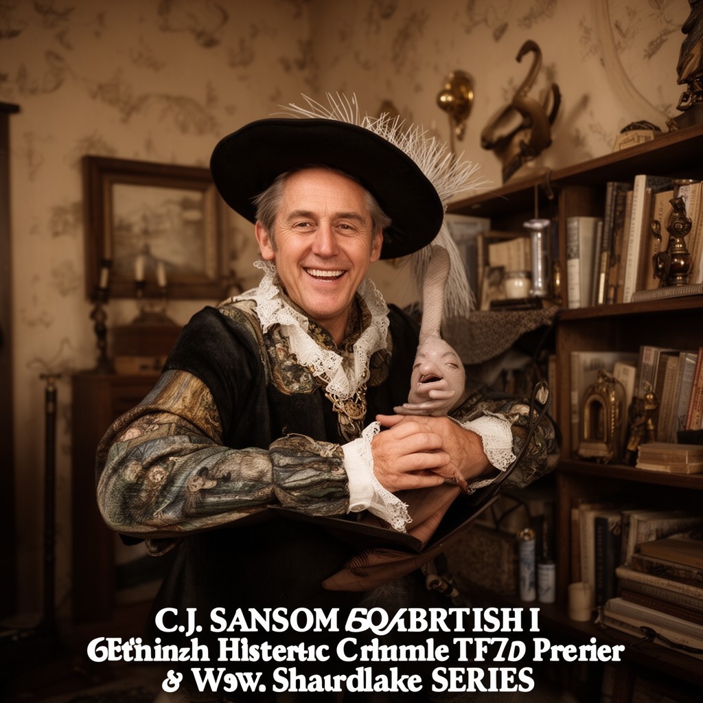 AI-generated illustration of C.J. Sansom