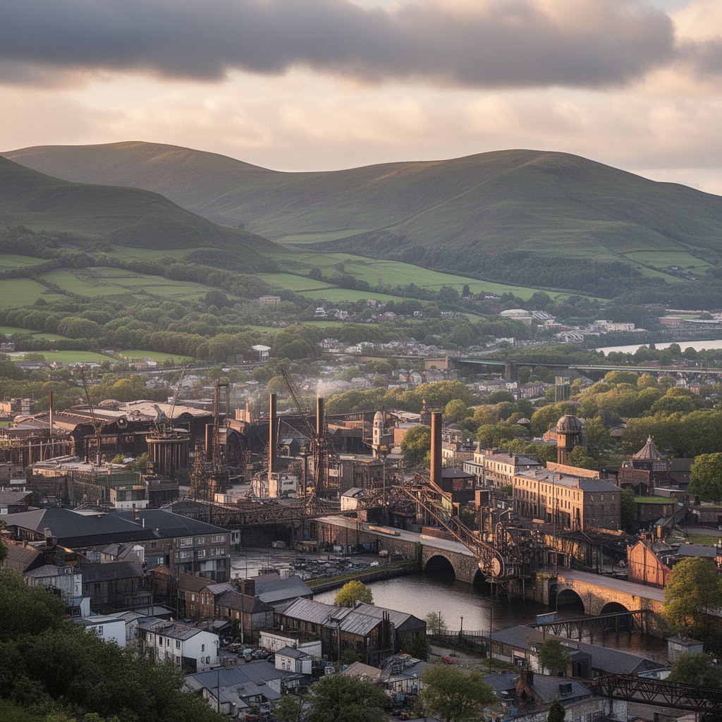 AI-generated illustration of South Wales