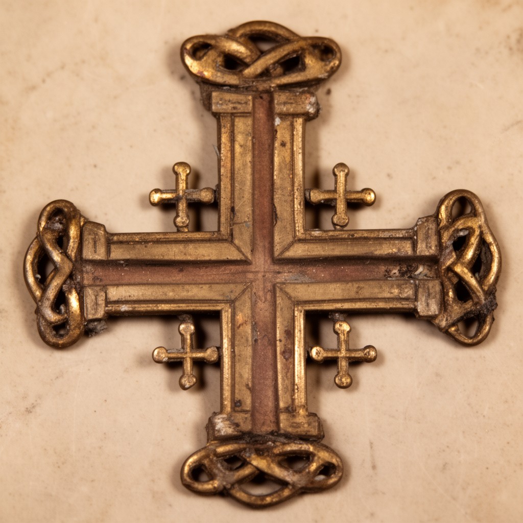 AI-generated illustration of Jerusalem cross