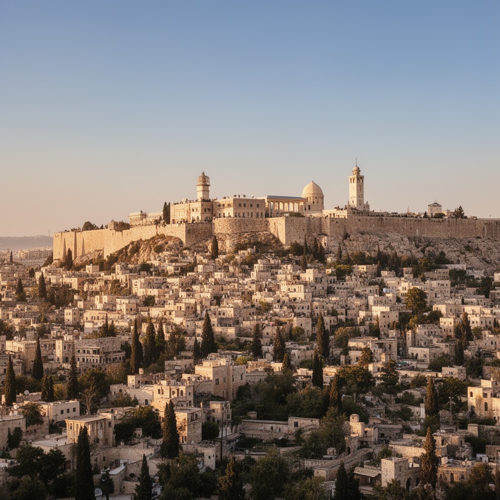 AI-generated illustration of Mount Moriah