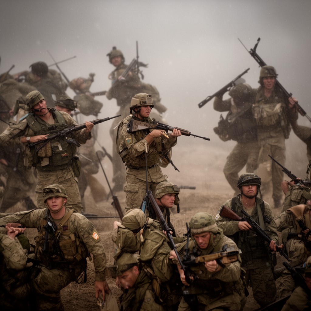 AI-generated illustration of 1st Battalion, 1st Marines