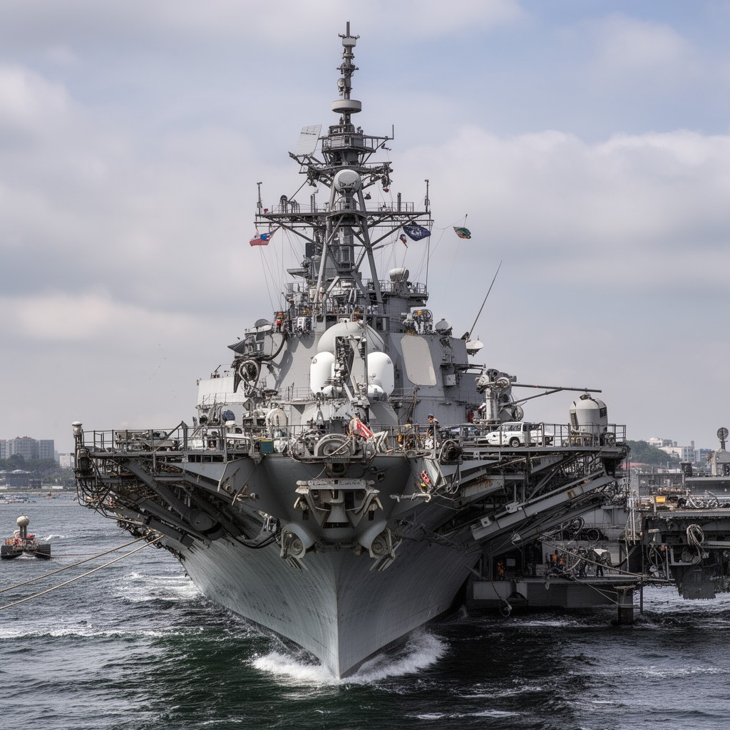 AI-generated illustration of USS Dewey