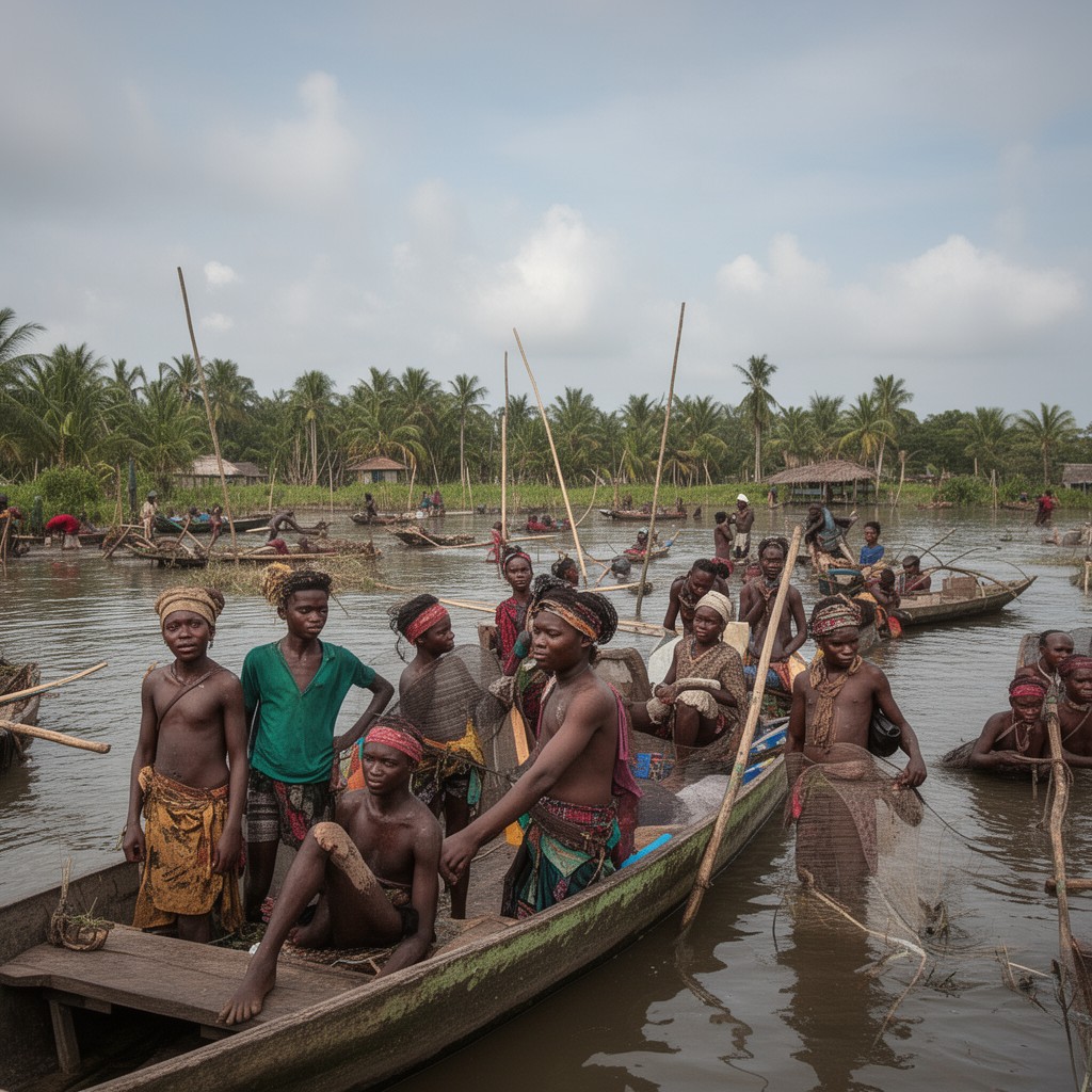 AI-generated illustration of Ijaw people