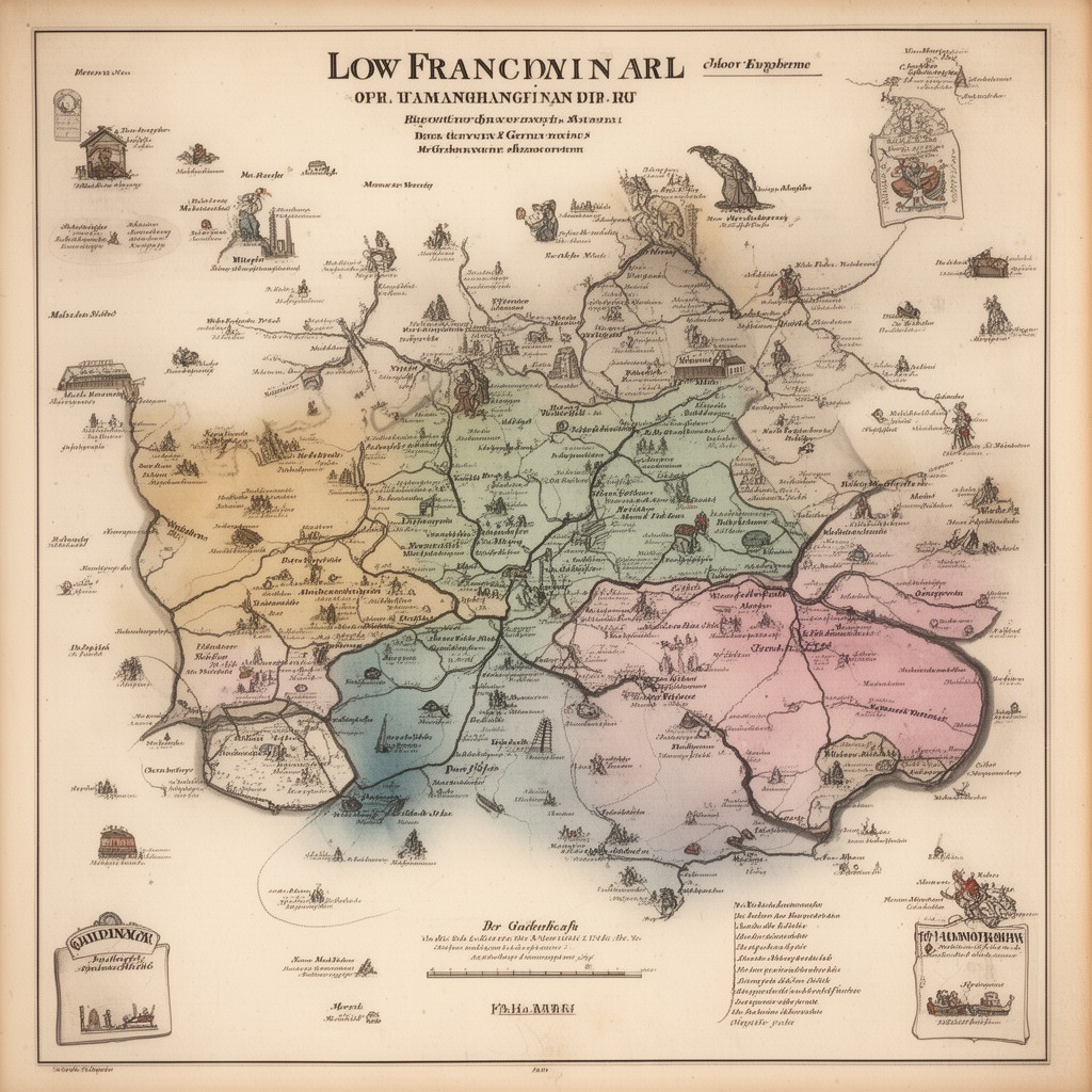 AI-generated illustration of Low Franconian languages