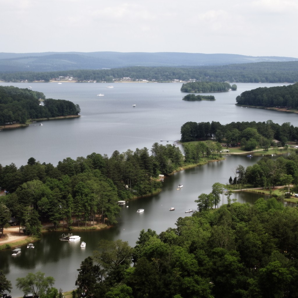 AI-generated illustration of Jordan Lake State Recreation Area