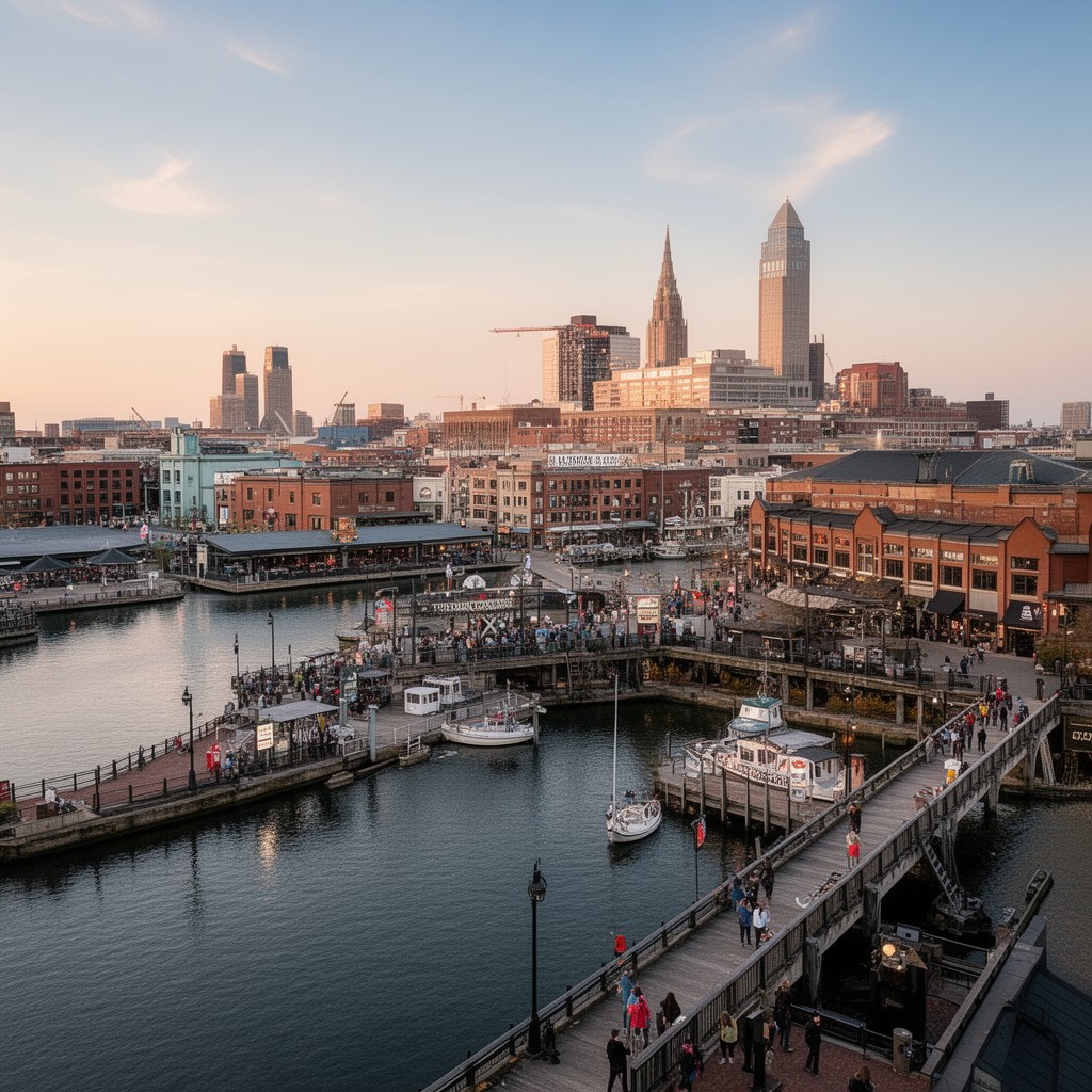 AI-generated illustration of Inner Harbor