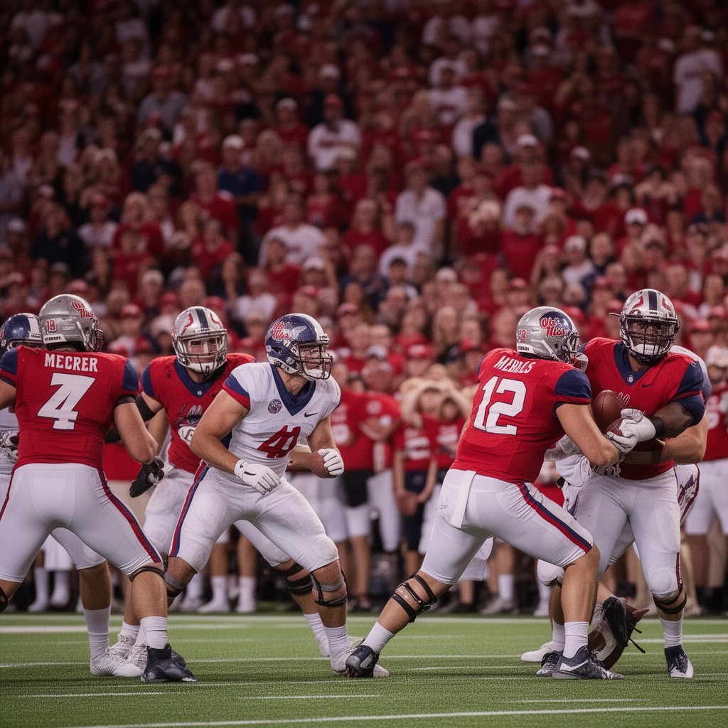 AI-generated illustration of Ole Miss Rebels football