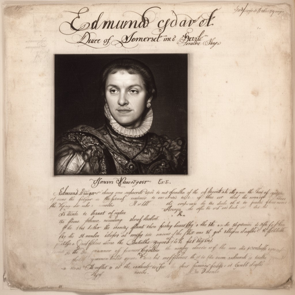 AI-generated illustration of Edmund Tudor, Duke of Somerset