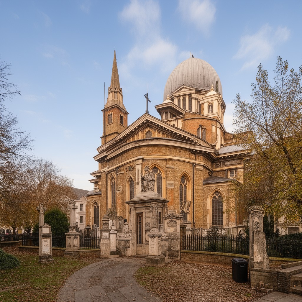 AI-generated illustration of St Paul’s Church, Brentford