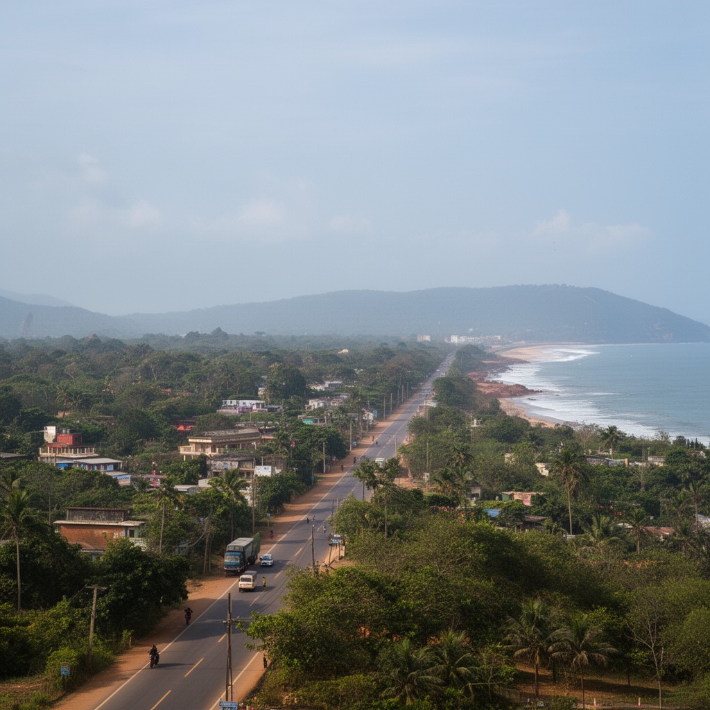 AI-generated illustration of A15 coastal highway