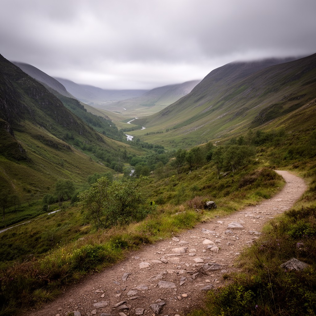 AI-generated illustration of Glen Esk