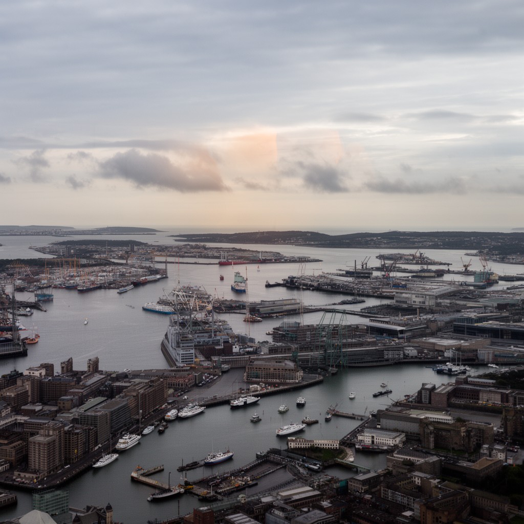 AI-generated illustration of Southampton Water
