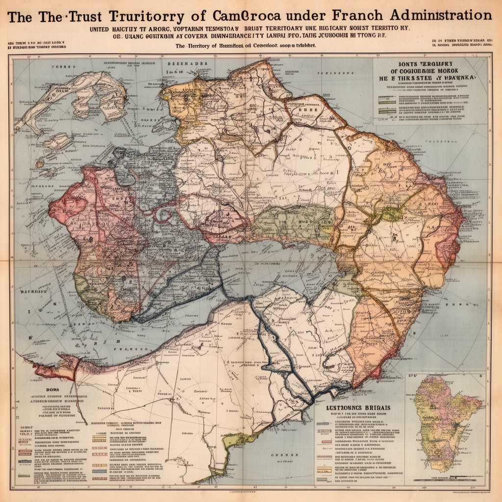 AI-generated illustration of Trust Territory of Cameroon under French administration