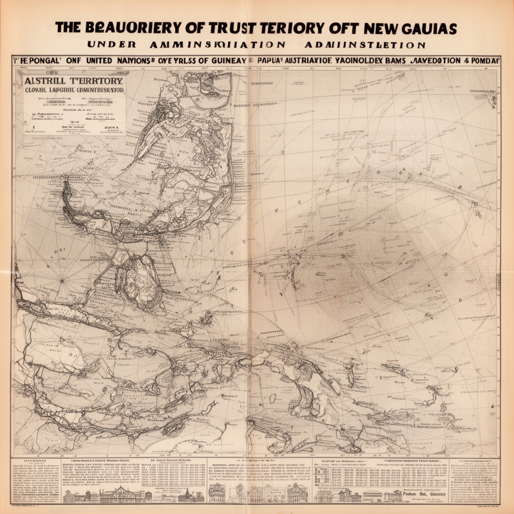 AI-generated illustration of Trust Territory of New Guinea under Australian administration