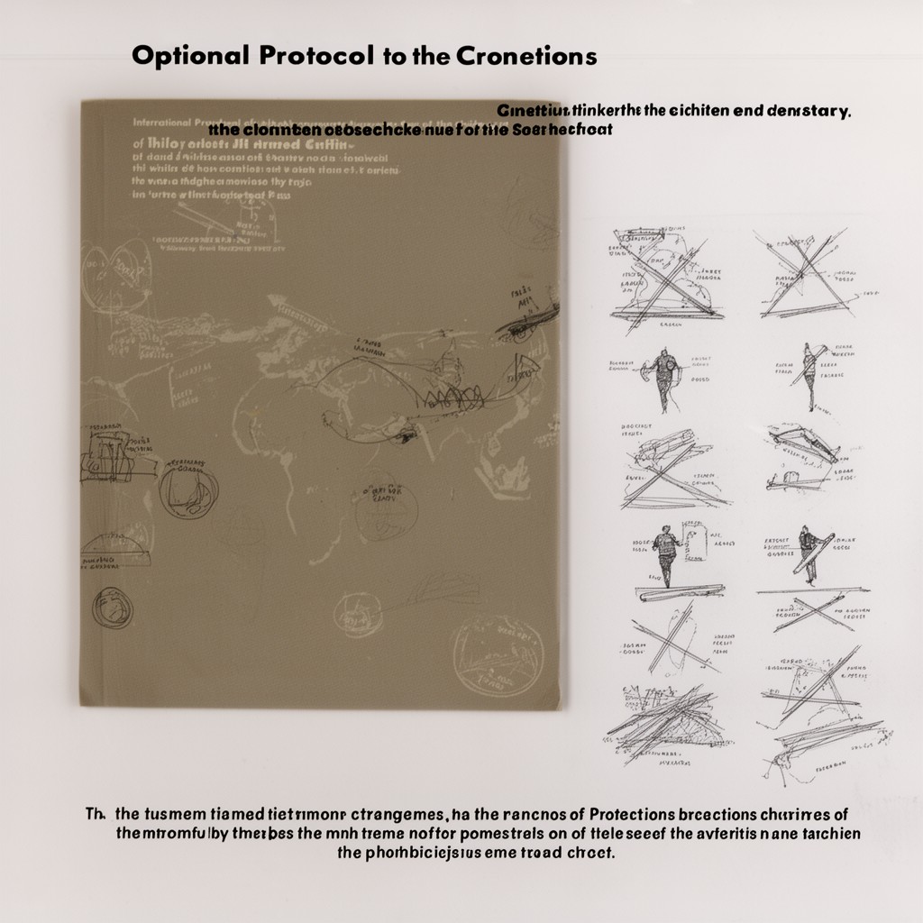 AI-generated illustration of Optional Protocol to the Convention on the Rights of the Child on the involvement of children in armed conflict