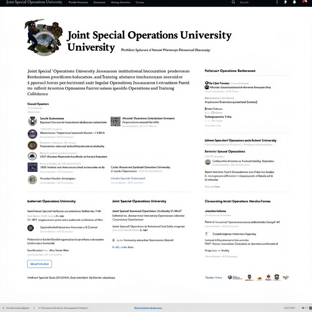 AI-generated illustration of Joint Special Operations University
