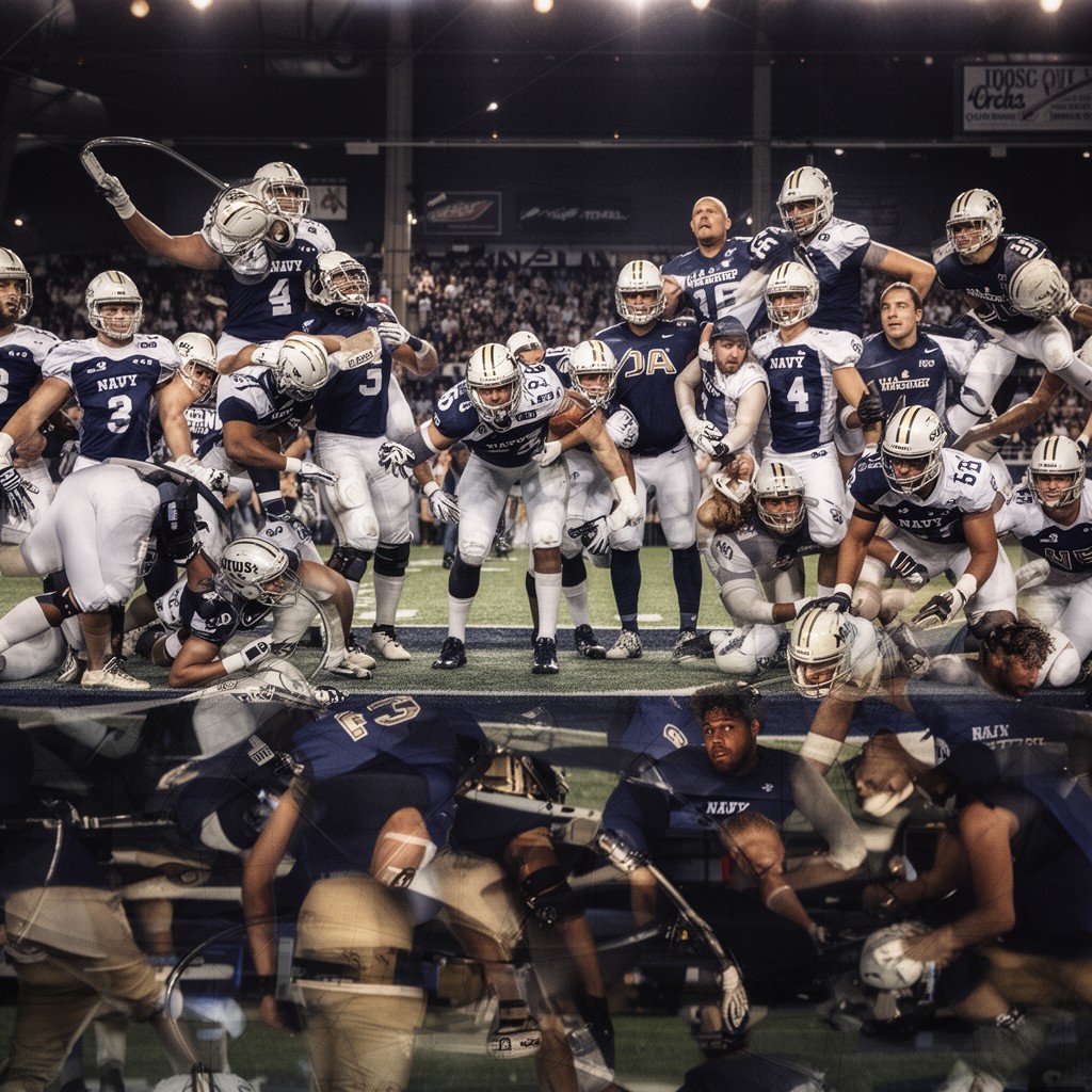 AI-generated illustration of Navy Midshipmen