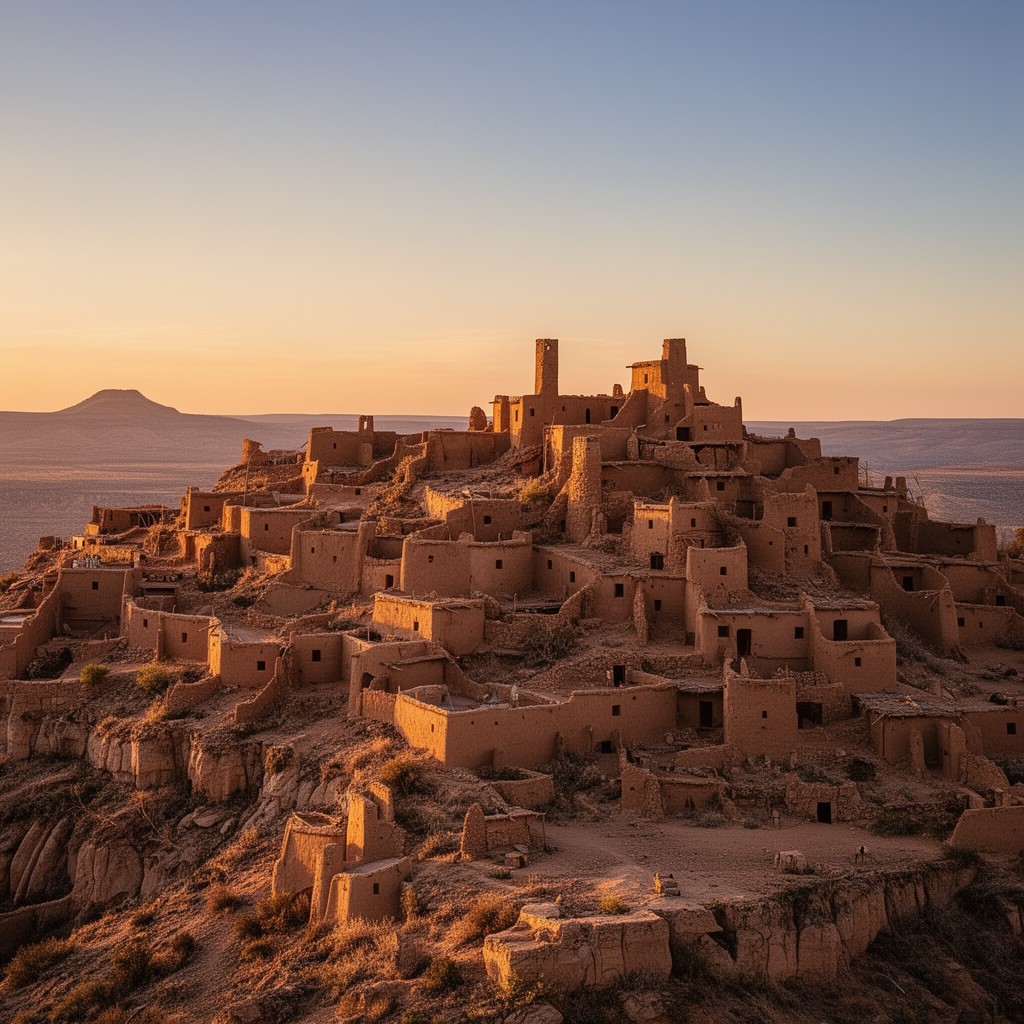 AI-generated illustration of Acoma Pueblo