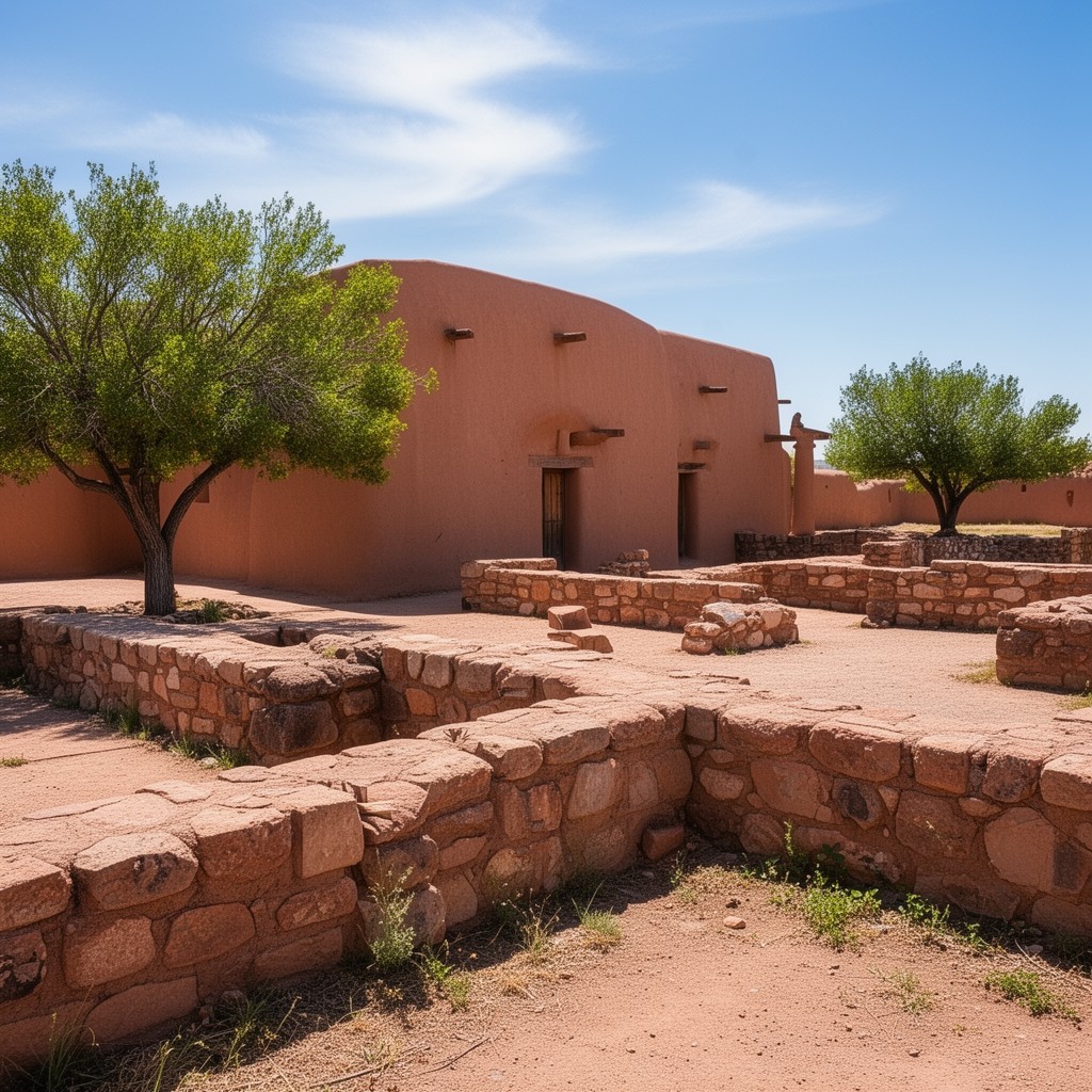 AI-generated illustration of Salinas Pueblo Missions (selected components)